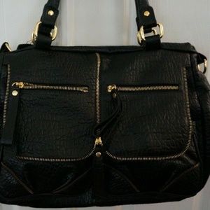 NWT Crizzapi Bolsas soft black leather handbag/tote/crossbody